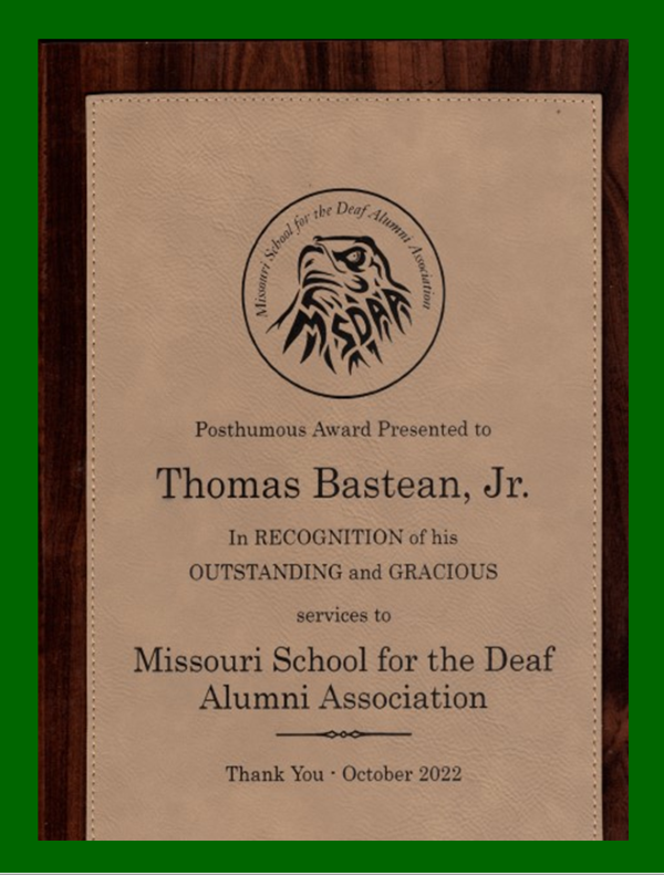 Picture of Thomas Bastean Plaque